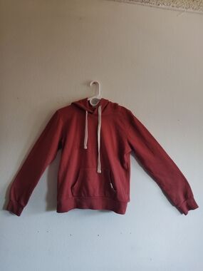 Reflex Women's Dark Red Orange Pullover Hooded Sweatshirt